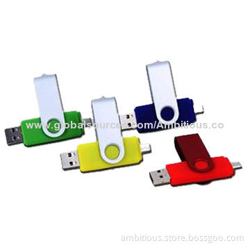 OTG USB Flash Drives, Swivel Type Dual Connector